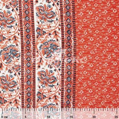 Плательная ткань "Фламенко" 24.1, 80 гр/м2, шир.150 см, принт этнический - купить в Кургане. Цена 241.49 руб.