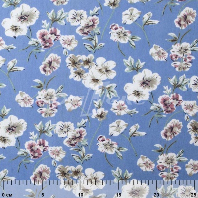 Плательная ткань "Фламенко" 12.1, 80 гр/м2, шир.150 см, принт растительный - купить в Кургане. Цена 241.49 руб.