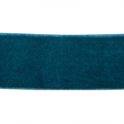 Лента бархатная нейлон, шир.25 мм, (упак. 45,7м), цв.65-изумруд - купить в Кургане. Цена: 981.09 руб.