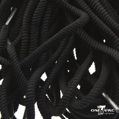 Шнурки #106-09, круглые 130 см, цв.чёрный - купить в Кургане. Цена: 21.92 руб.