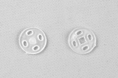 Кнопки пришивные пластиковые 10 мм, блистер 24шт, цв.-прозрачные - купить в Кургане. Цена: 48.41 руб.