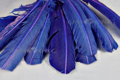 Декоративный Пучок из перьев, перо 23см/синий - купить в Кургане. Цена: 12.34 руб.