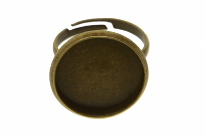 Заготовка для рукоделия металлическая фигурная для кольца 15мм - купить в Кургане. Цена: 7.44 руб.